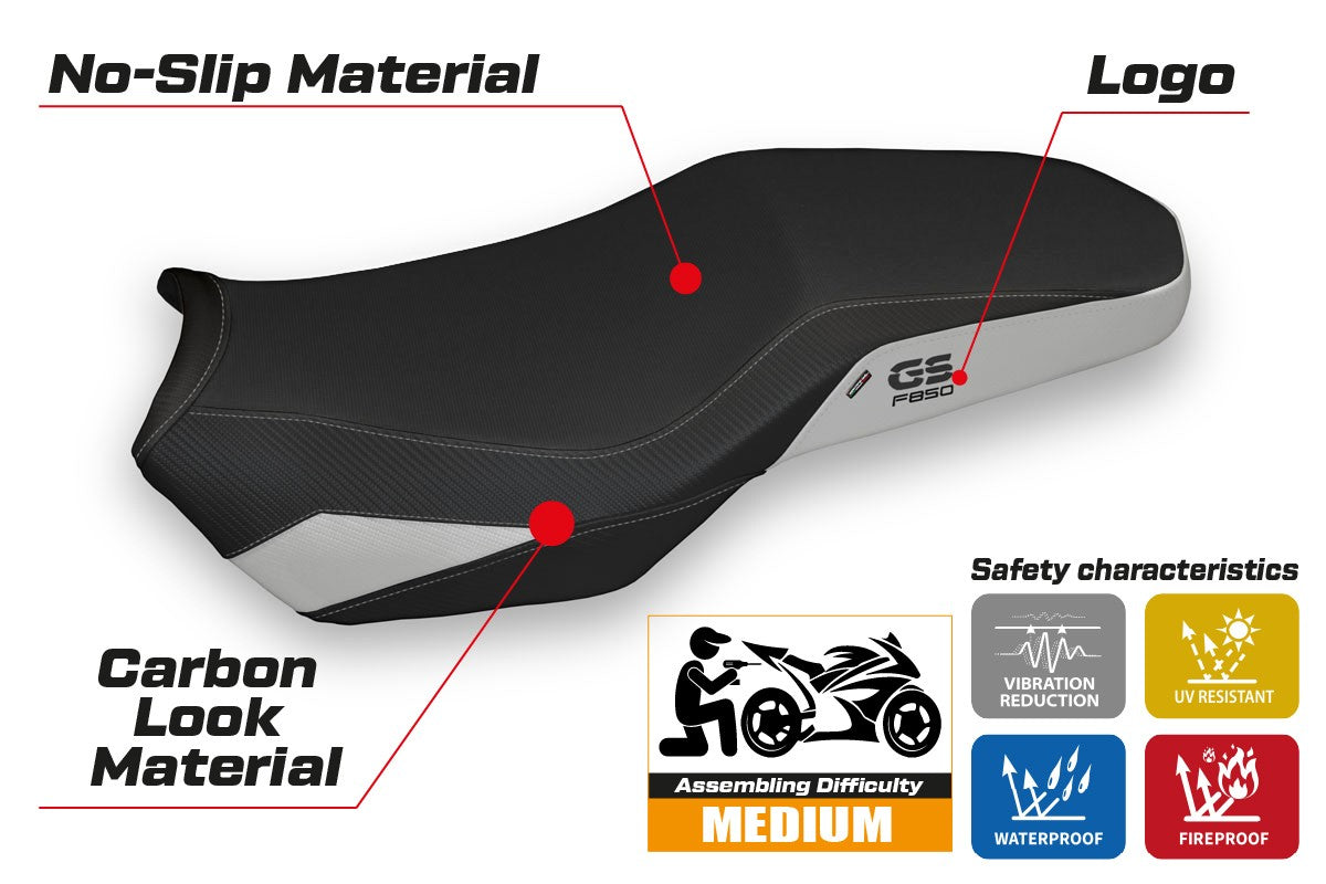 Yhteensopiva istuinpäällinen - BMW F 750-800-850 GS 2018-2025 - Marsh 3 -modifikaatio
