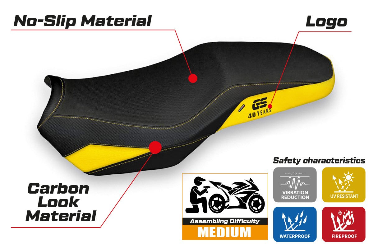 Yhteensopiva istuinpäällinen - BMW F 750-800-850 GS 2018-2025 - mod Offida