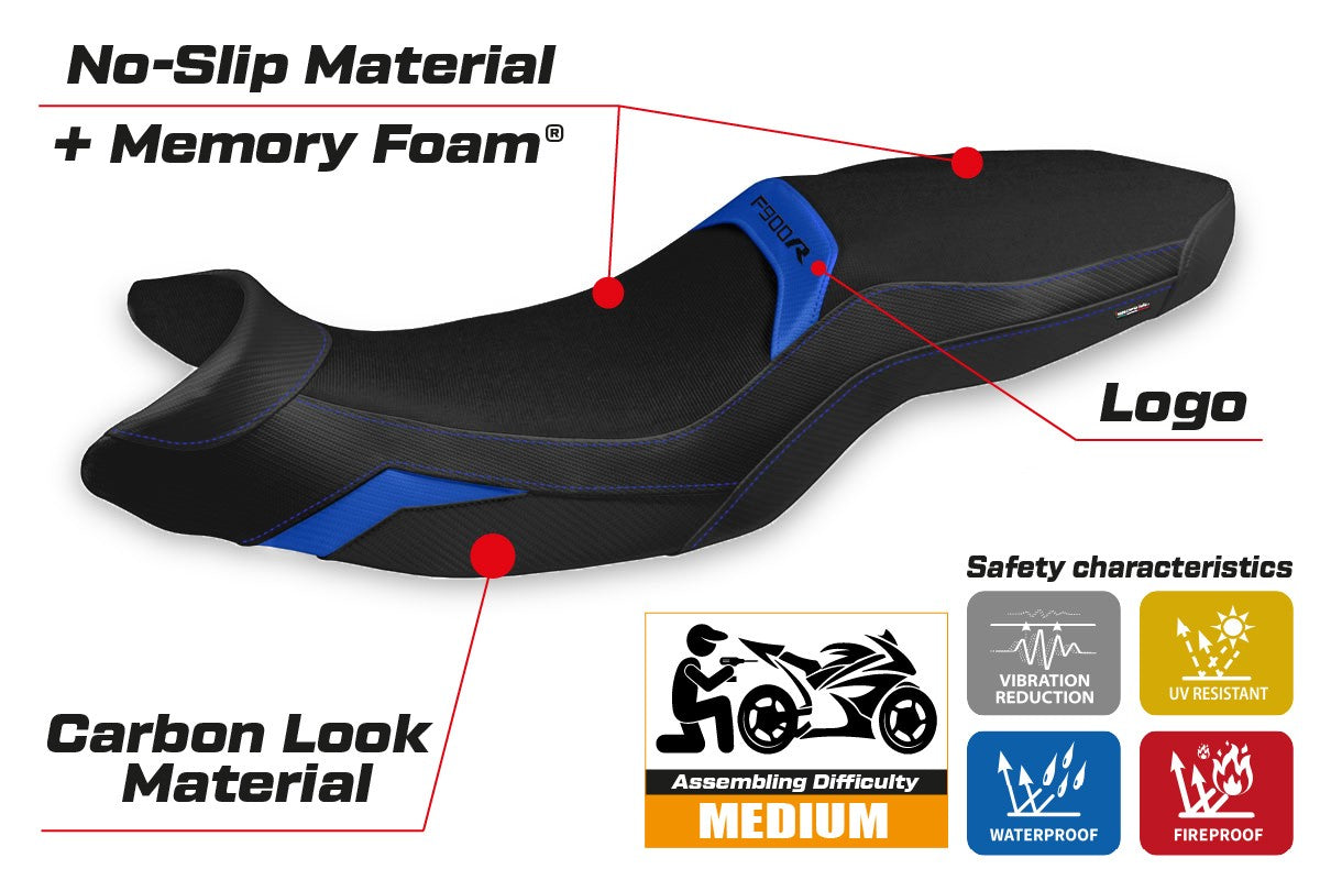 Yhteensopiva istuinpäällinen - BMW F 900 R 2019-2025 - mod Almaty Comfort System