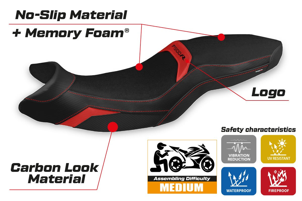 Yhteensopiva istuinpäällinen - BMW F 900 R 2019-2025 - mod Almaty Comfort System