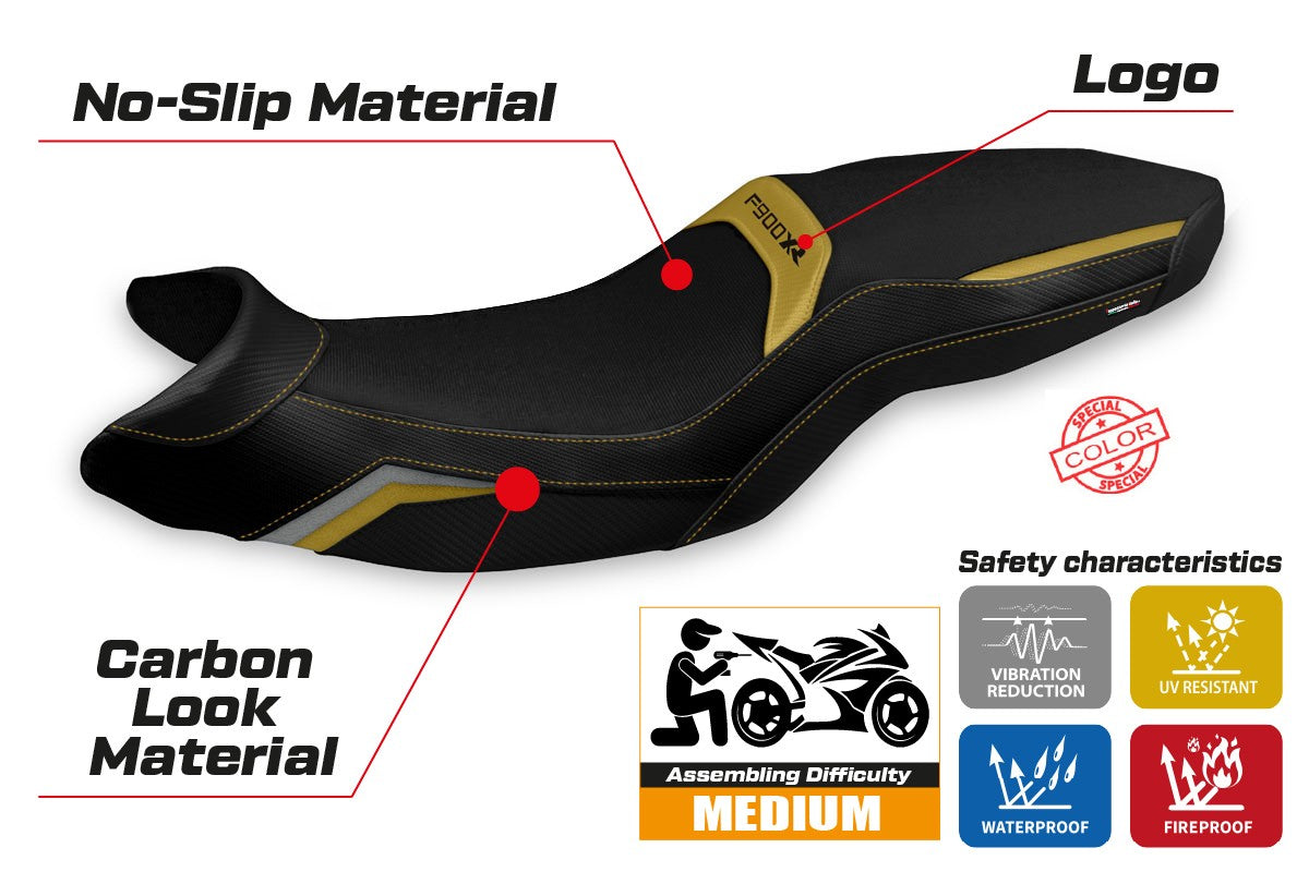 Yhteensopiva istuinpäällinen - BMW F 900 XR 2019-2025 - mod Tartu Special Color Comfort System
