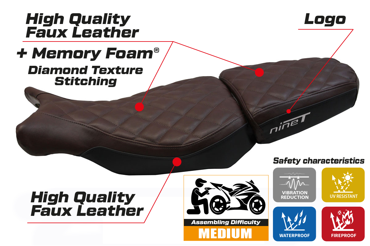 Yhteensopiva istuinpäällinen - BMW R 1200 NINE T (SCRAMBLER) 2014-2024 - mod Batea Comfort System