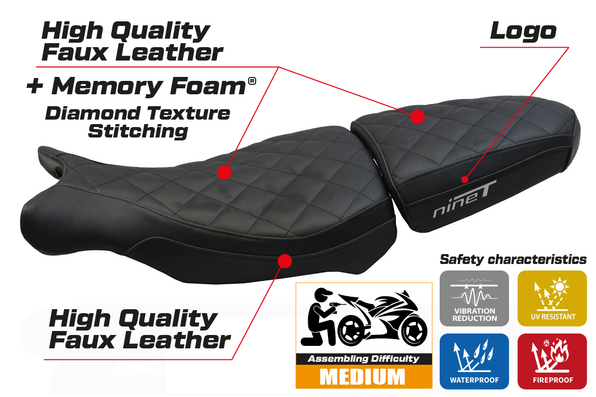 Yhteensopiva istuinpäällinen - BMW R 1200 NINE T (SCRAMBLER) 2014-2024 - mod Batea Comfort System