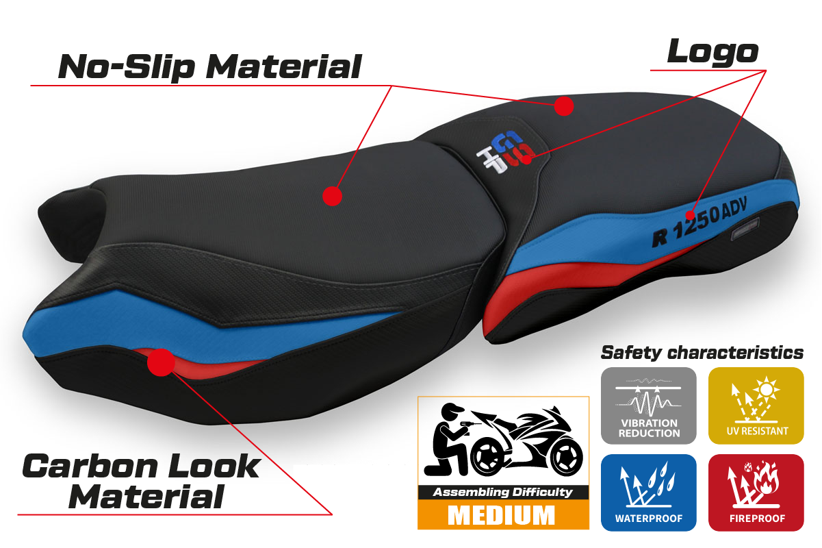 Yhteensopiva istuinpäällinen - BMW R 1250 GS ADVENTURE 2019-2024 - mod Baceno