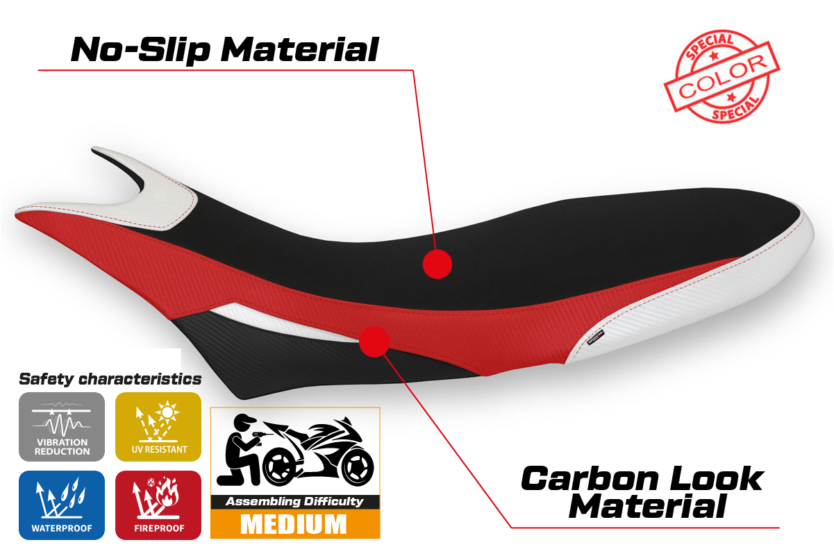 Yhteensopiva istuinpäällinen - Ducati Hypermotard 950 2019-2025 - mod Cuba Special Color