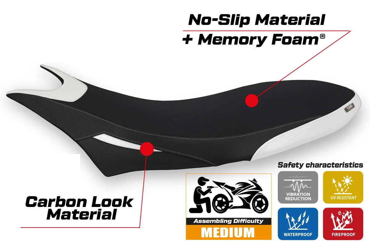 Yhteensopiva istuinpäällinen - Ducati Hypermotard 950 2019-2025 - mod Orlando 1 Comfort System