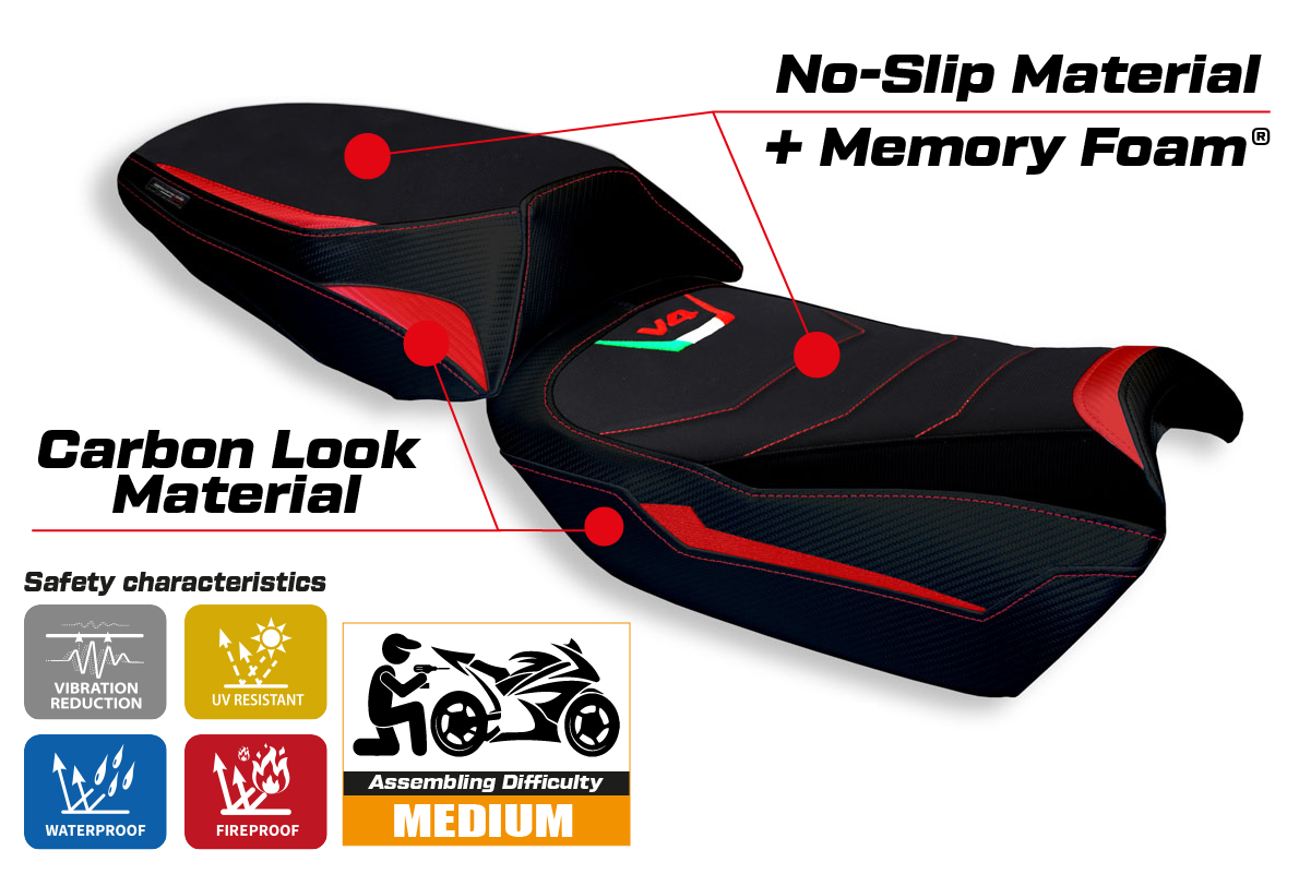 Yhteensopiva istuinpäällinen - Ducati Multistrada V4 2021-2025 - mod Galmi Comfort System