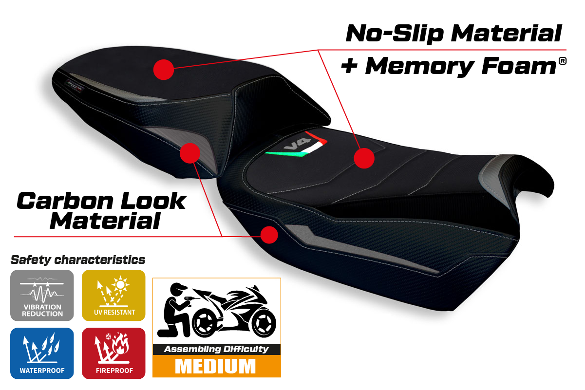 Yhteensopiva istuinpäällinen - Ducati Multistrada V4 2021-2025 - mod Galmi Comfort System