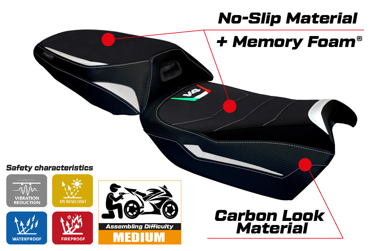 Yhteensopiva istuinpäällinen - Ducati Multistrada V4 2021-2025 - mod Rosita Comfort System
