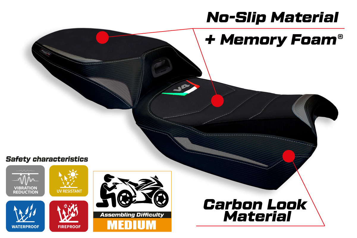 Yhteensopiva istuinpäällinen - Ducati Multistrada V4 2021-2025 - mod Rosita Comfort System
