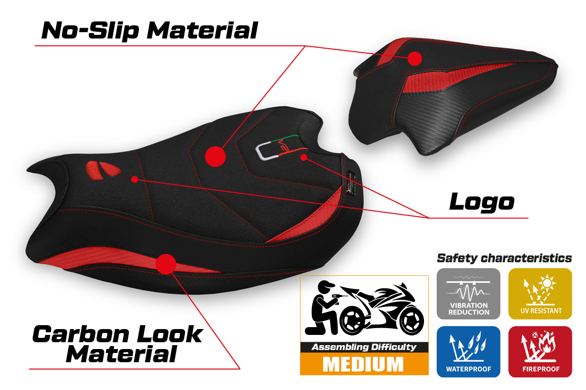 Yhteensopiva istuinpäällinen - Ducati Panigale V2 2020-2024 - mod Galati Ultragrip