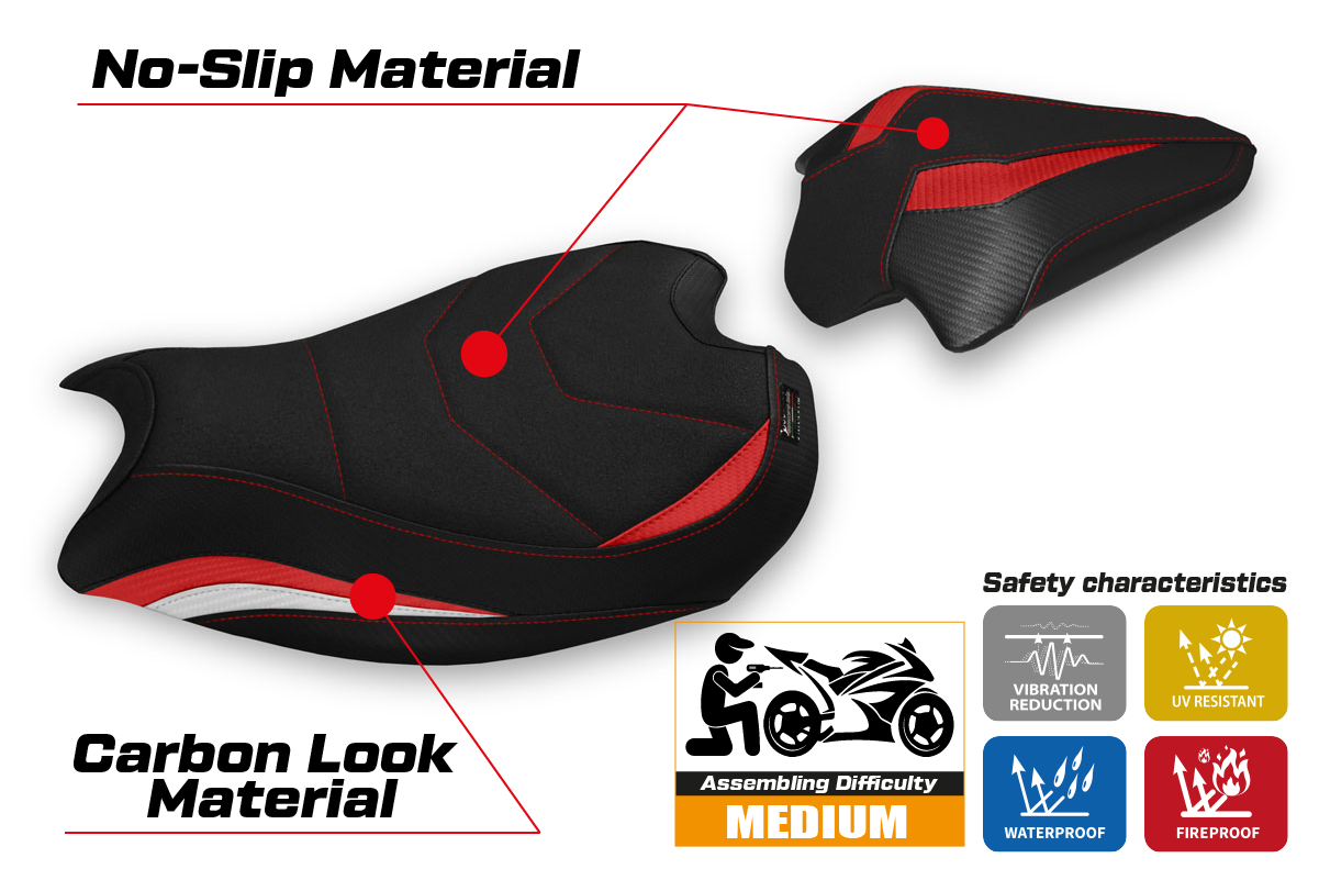 Yhteensopiva istuinpäällinen - Ducati Panigale V2 2020-2024 - mod Galati Ultragrip