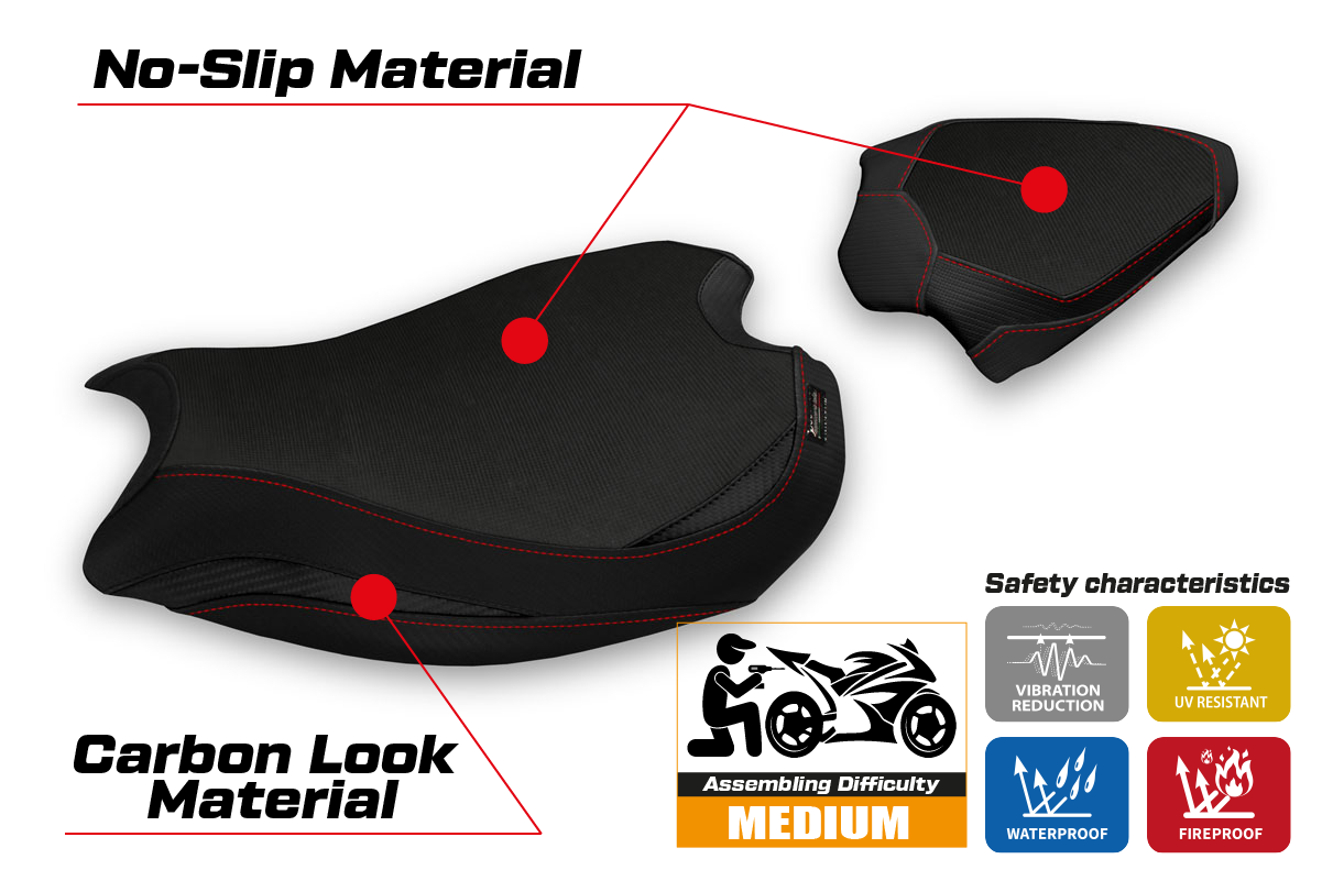 Istuinpäällinen yhteensopiva - Ducati Panigale V2 2020 - 2024 - mod Tulcea
