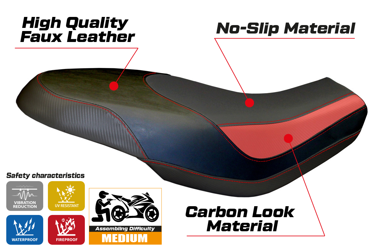 Yhteensopiva istuinpäällinen - Ducati Scrambler 400 / 800 / 1100 2015 - 2024 - Capri-modifikaatio