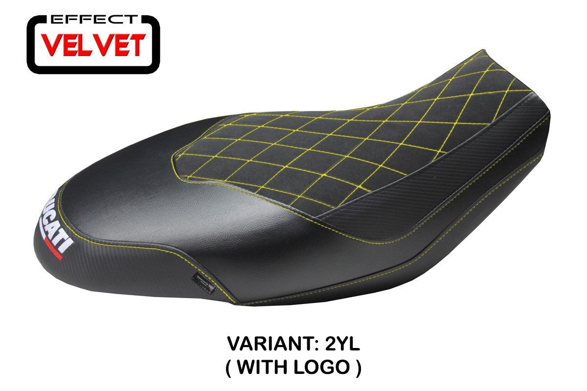 Yhteensopiva istuinpäällinen - Ducati Scrambler 400 / 800 / 1100 2015 - 2024 - Ischia Velvet -versio