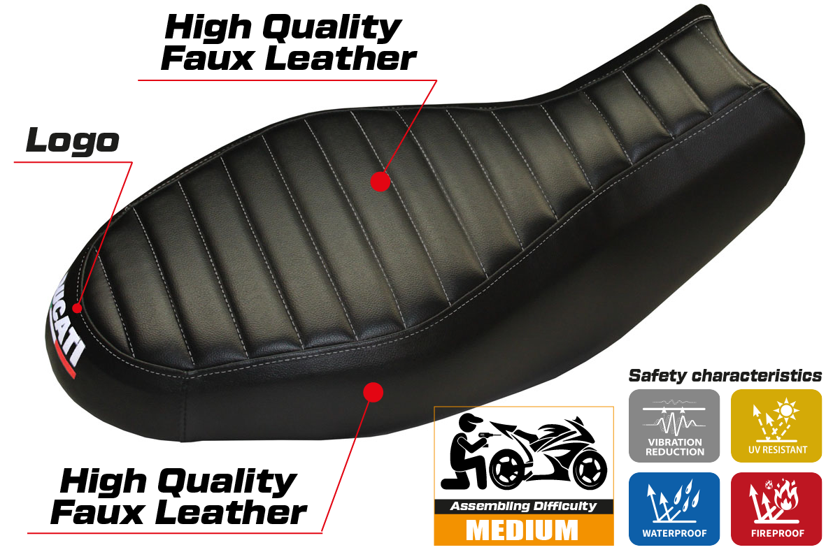 Yhteensopiva istuinpäällinen - Ducati Scrambler 400 / 800 / 1100 2015 - 2024 - mod Procida