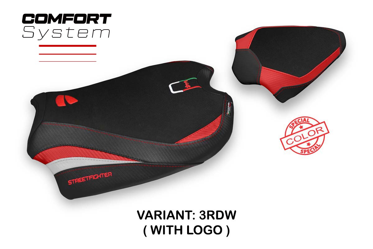 Yhteensopiva istuinpäällinen - Ducati Streetfighter V4 2020-2024 - mod Albena Comfort System