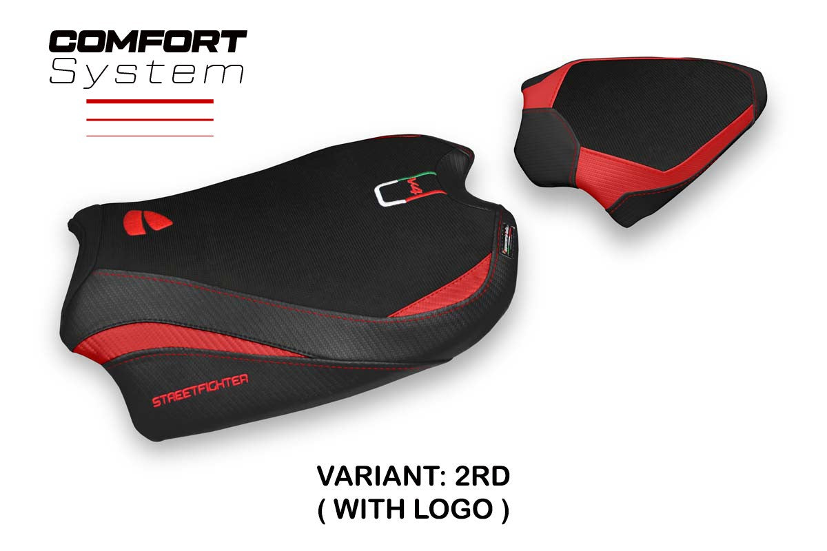 Yhteensopiva istuinpäällinen - Ducati Streetfighter V4 2020-2024 - mod Albena Comfort System
