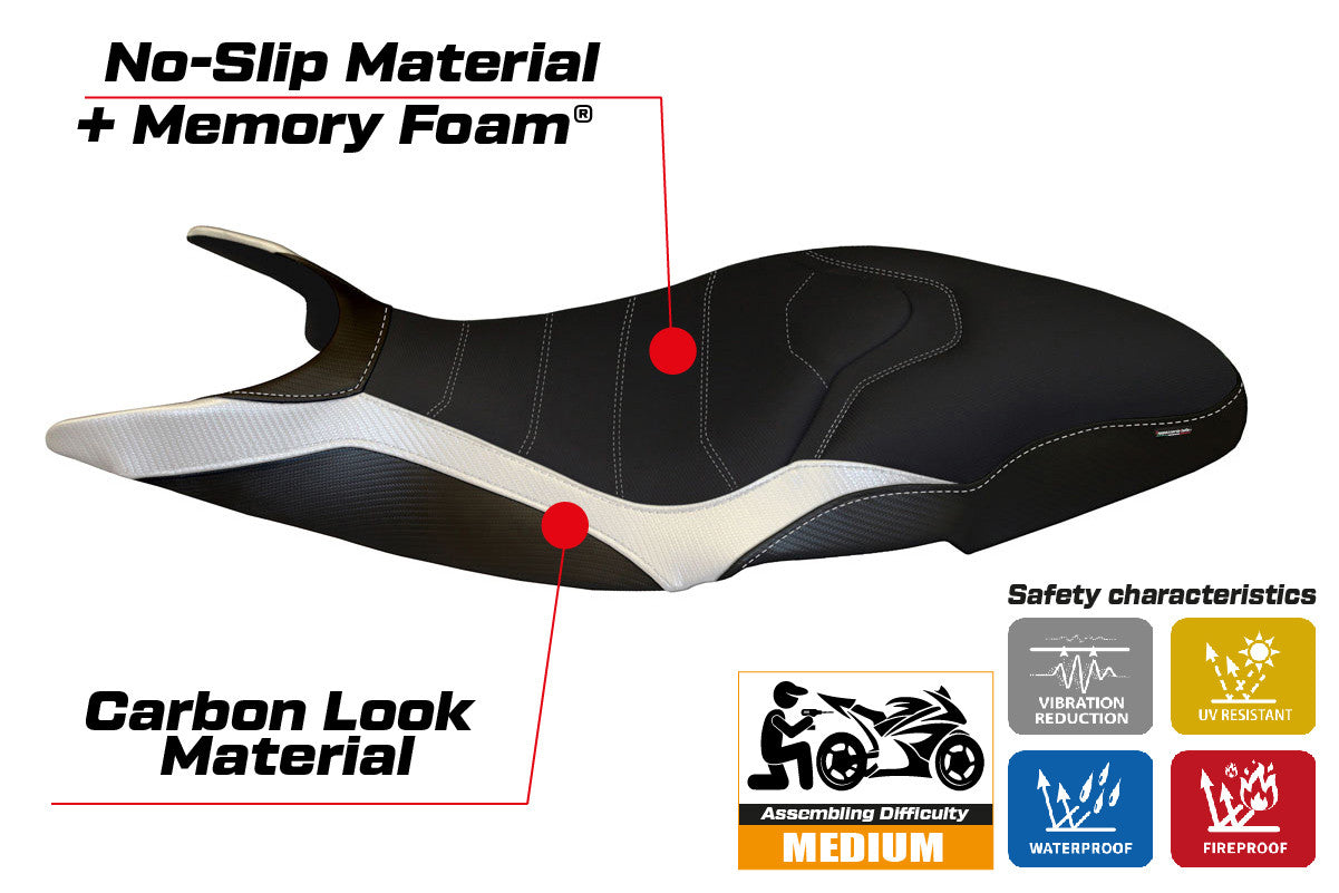 Yhteensopiva istuinpäällinen - Ducati Super Sport 2017-2024 - mod Pistoia 3 Comfort System