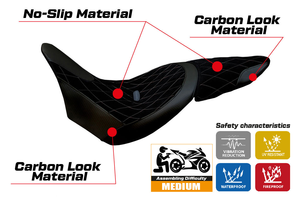 Yhteensopiva istuinpäällinen - Ducati X Diavel 2016-2024 - Ferrara-modifikaatio