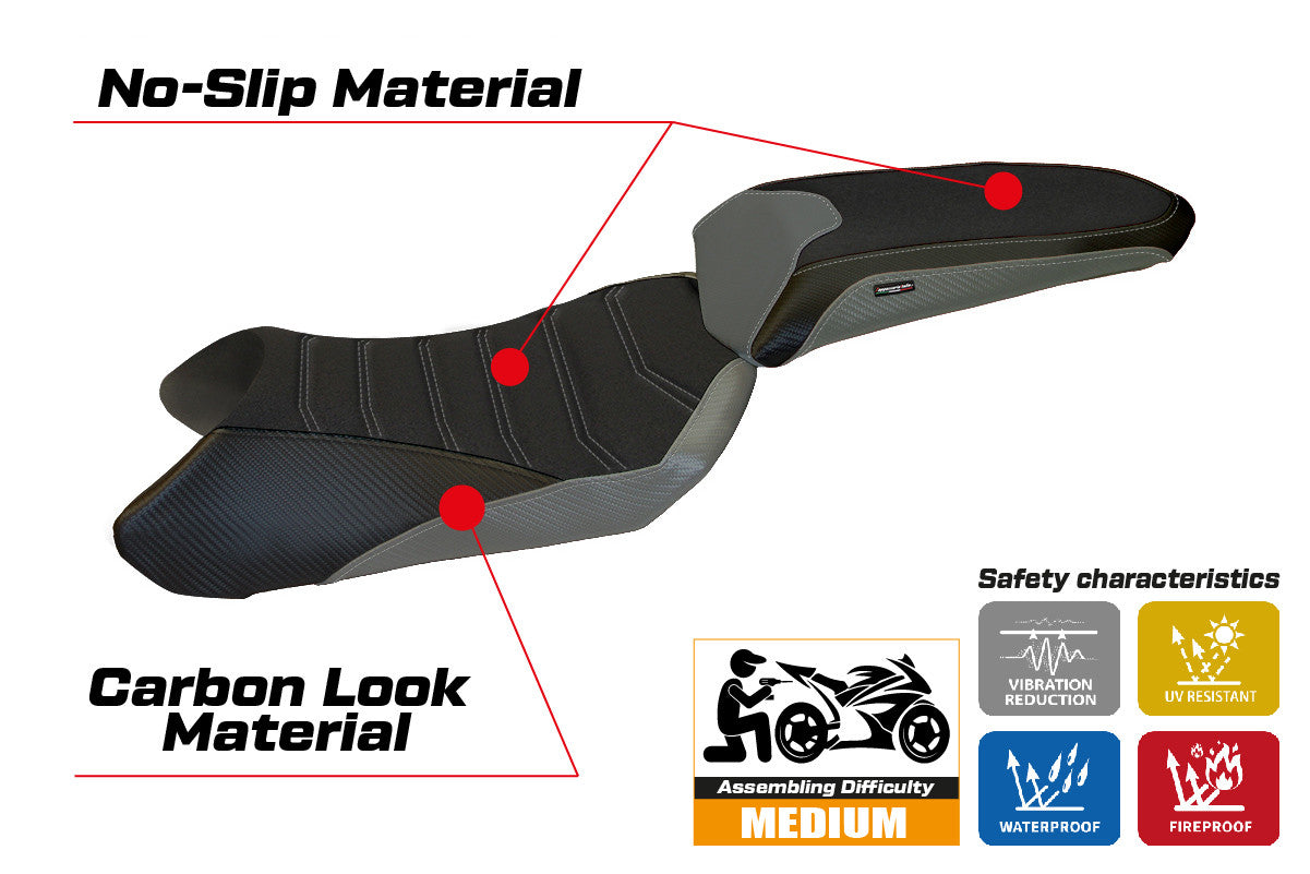 Yhteensopiva istuinpäällinen - Kawasaki Z 1000 SX 2011 - 2016 - mod Cosenza 1 Ultragrip