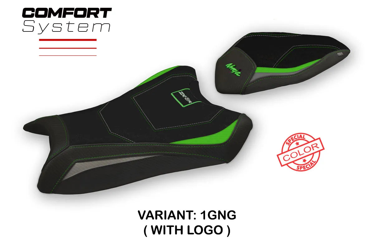 Yhteensopiva istuinpäällinen - Kawasaki Ninja ZX 6 R 2019-2025 - mod Anadia Special Color Comfort System