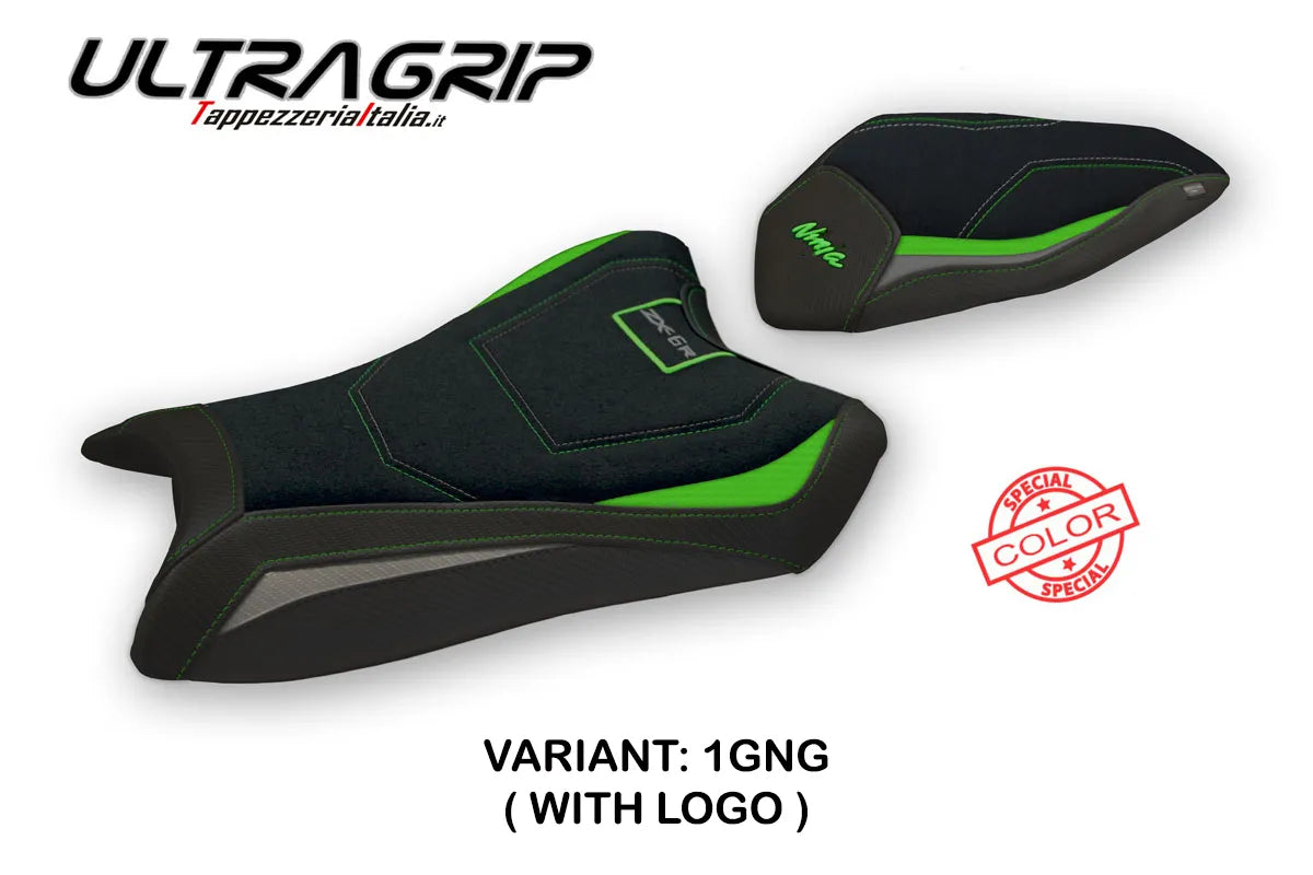 Yhteensopiva istuinpäällinen - Kawasaki Ninja ZX 6 R 2019-2025 - mod Tomar Special Color Ultragrip