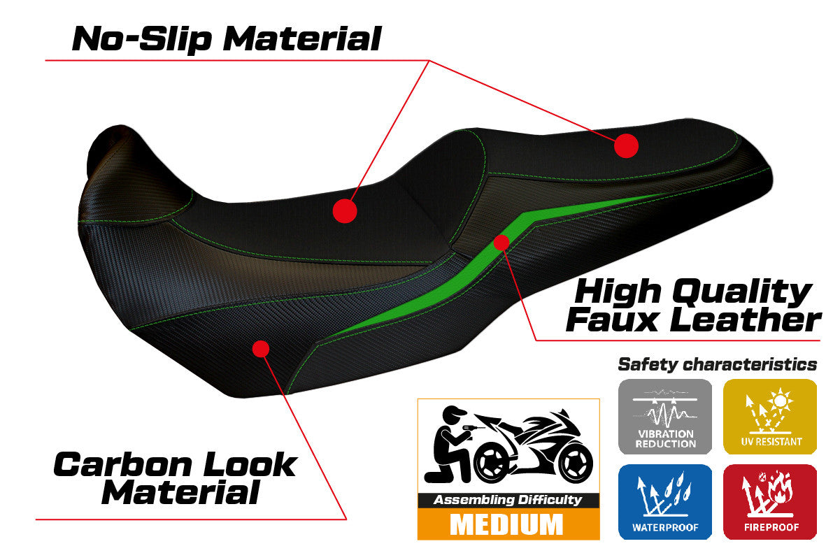 Yhteensopiva istuinpäällinen - Kawasaki Versys 1000 2019 - 2024 - mod Elvas