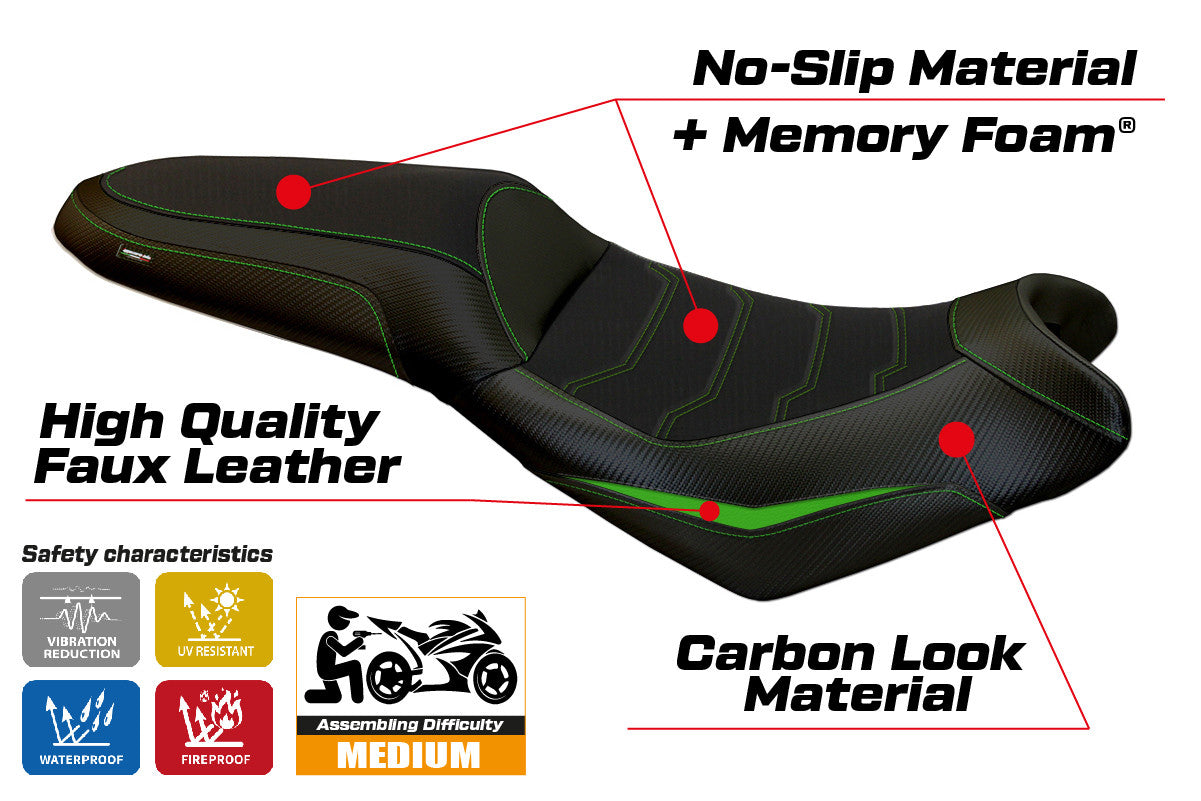 Yhteensopiva istuinpäällinen - Kawasaki Versys 650 2007-2025 - mod Nasir Comfort System