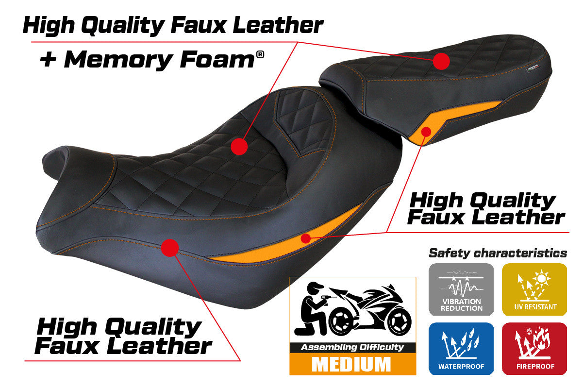 Yhteensopiva istuinpäällinen - Kawasaki Vulcan 650 2014-2025 - mod Taipei Comfort System