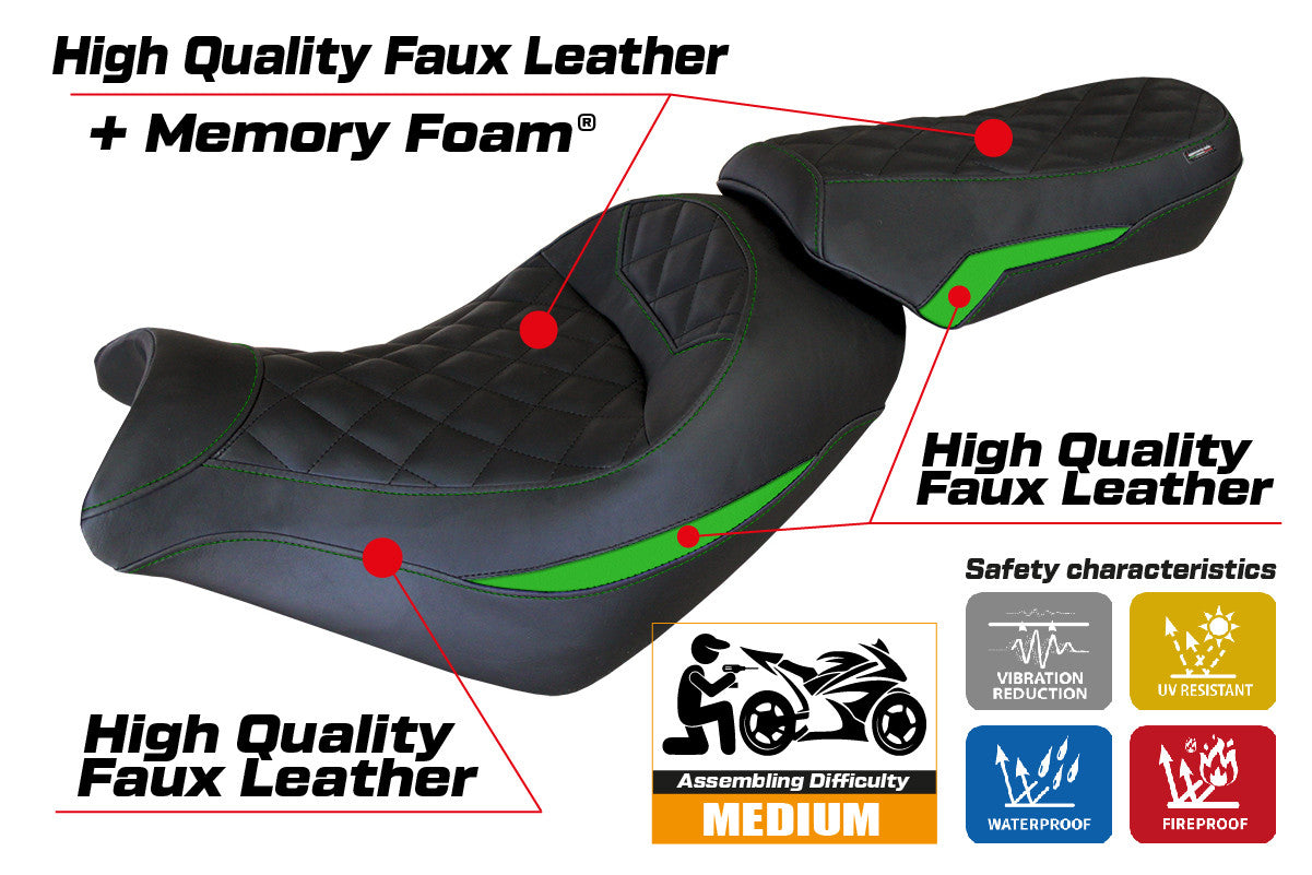 Yhteensopiva istuinpäällinen - Kawasaki Vulcan 650 2014-2025 - mod Taipei Comfort System