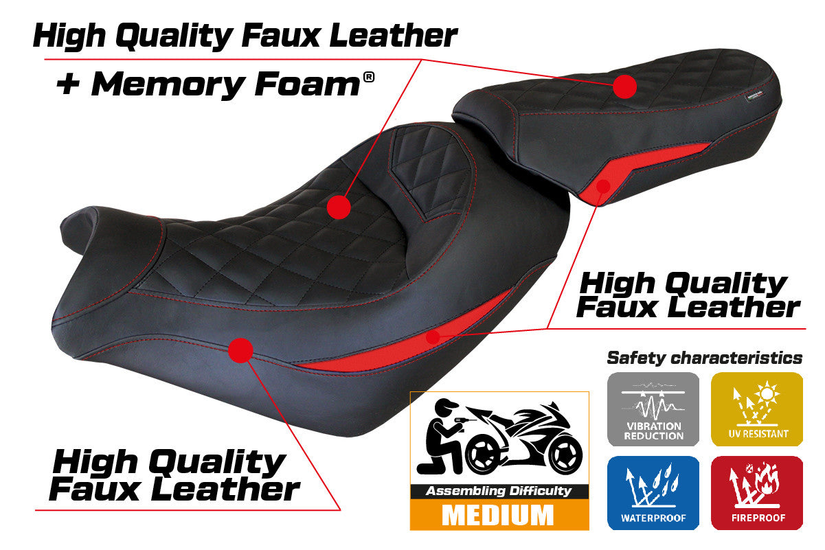 Yhteensopiva istuinpäällinen - Kawasaki Vulcan 650 2014-2025 - mod Taipei Comfort System
