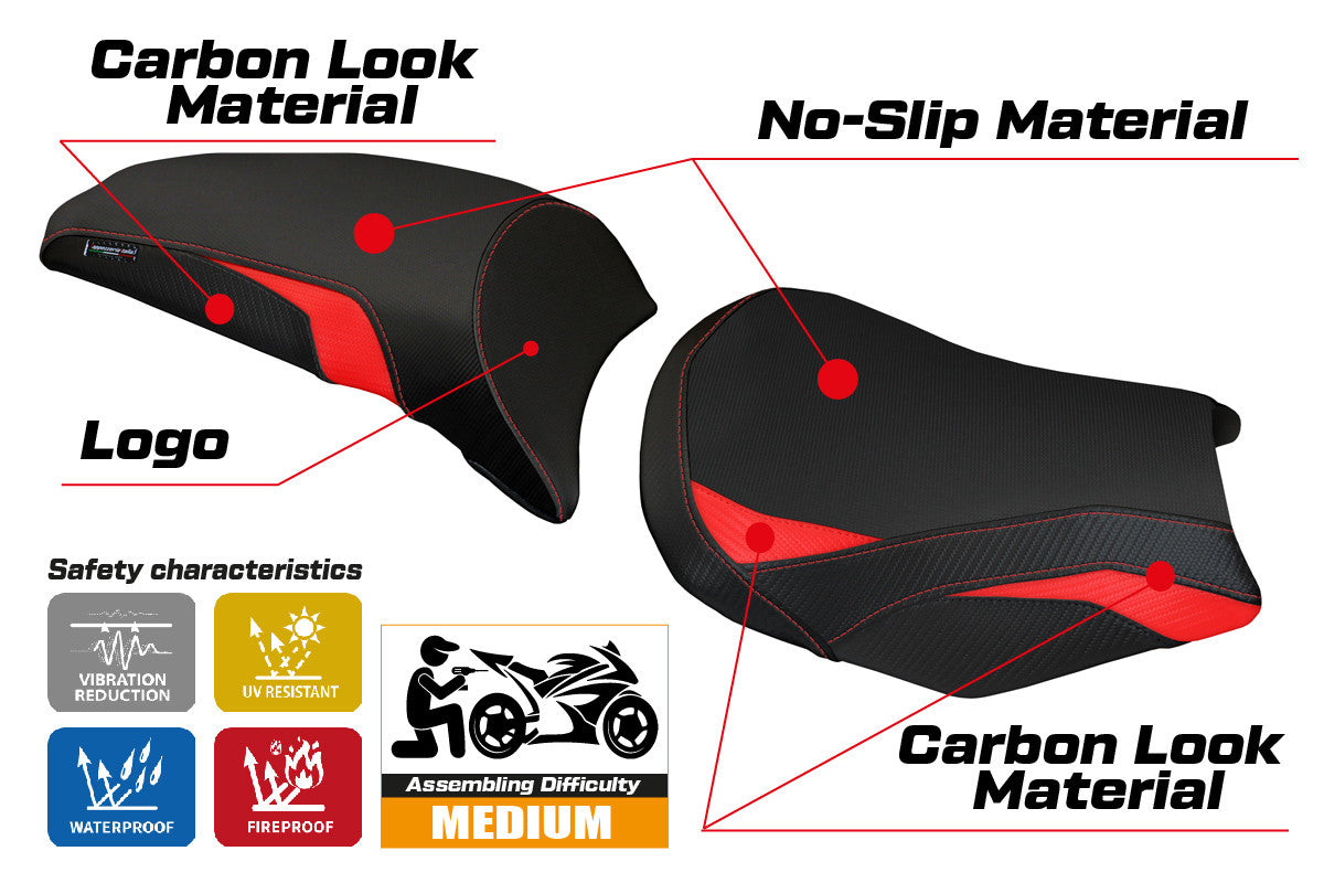 Yhteensopiva istuinpäällinen - Kawasaki Z 650 2017-2025 - mod Cave 1