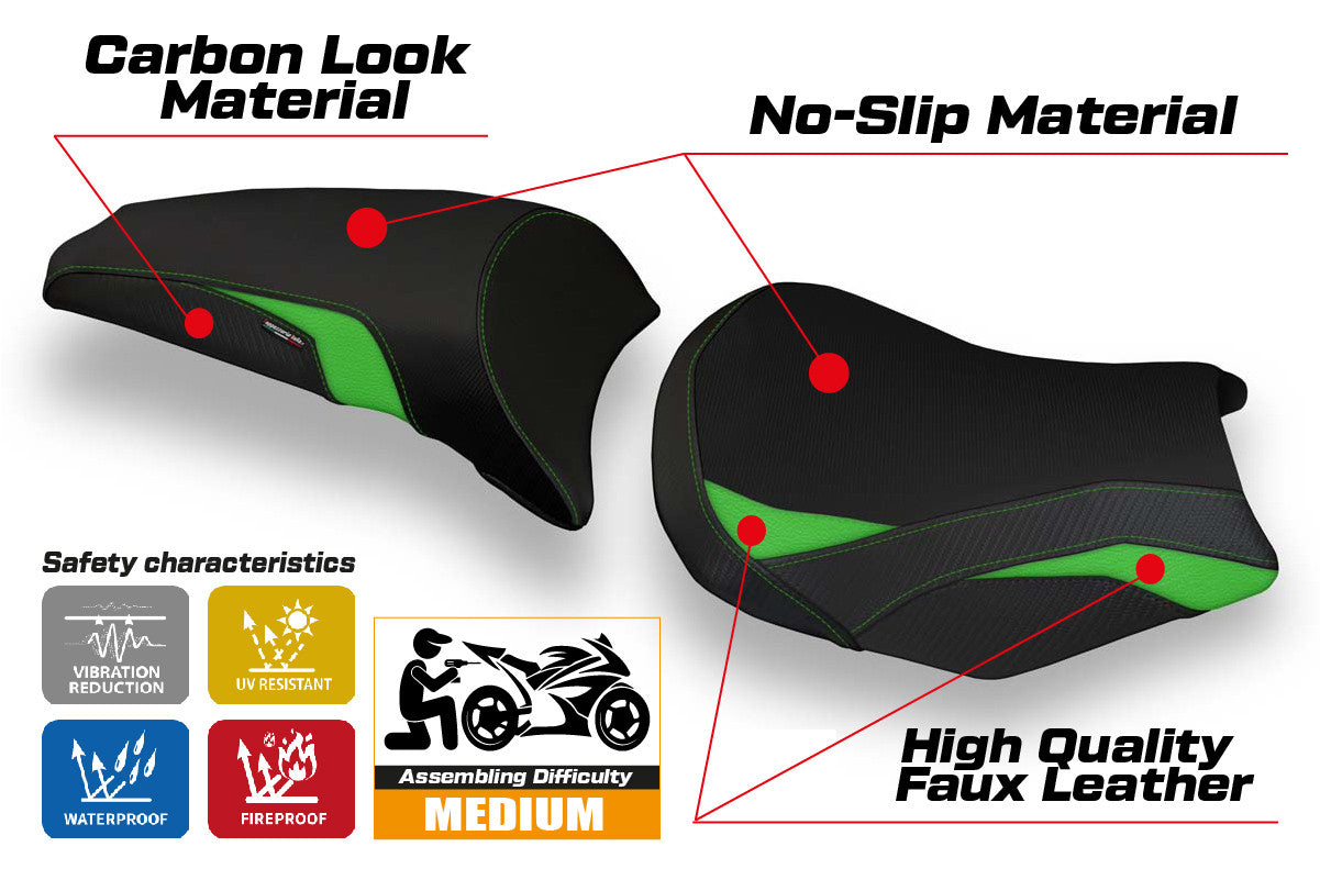 Yhteensopiva istuinpäällinen - Kawasaki Z 650 2017-2025 - mod Cave 1