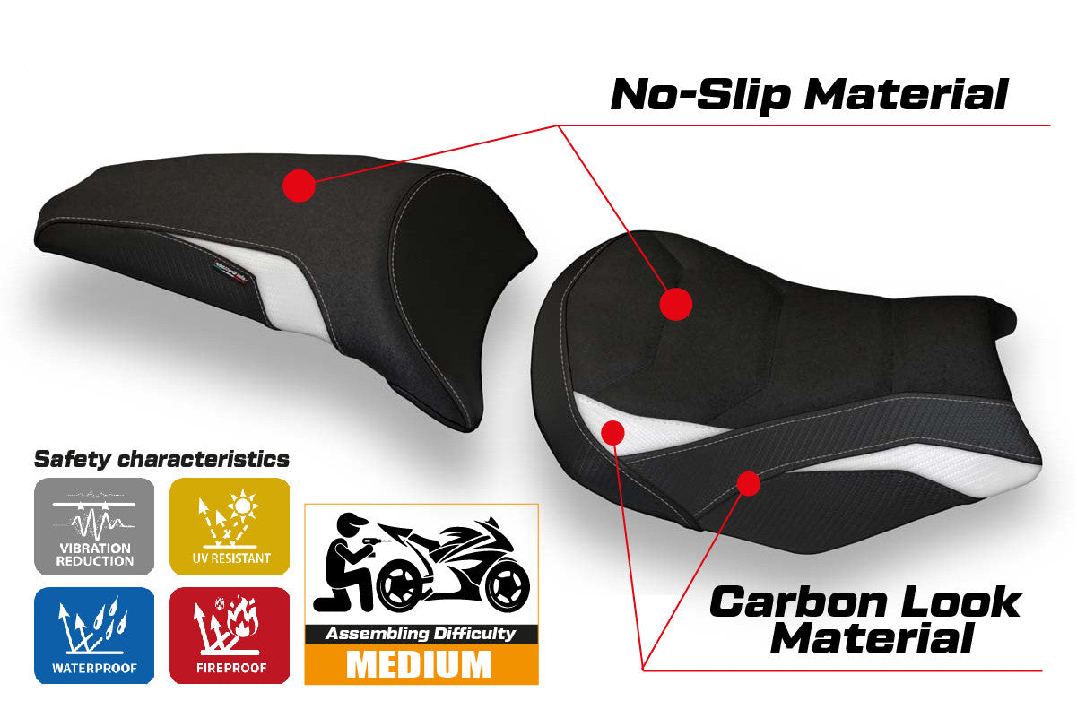 Yhteensopiva istuinpäällinen - Kawasaki Z 650 2017-2025 - Scopeti 1 Ultragrip -modifikaatio