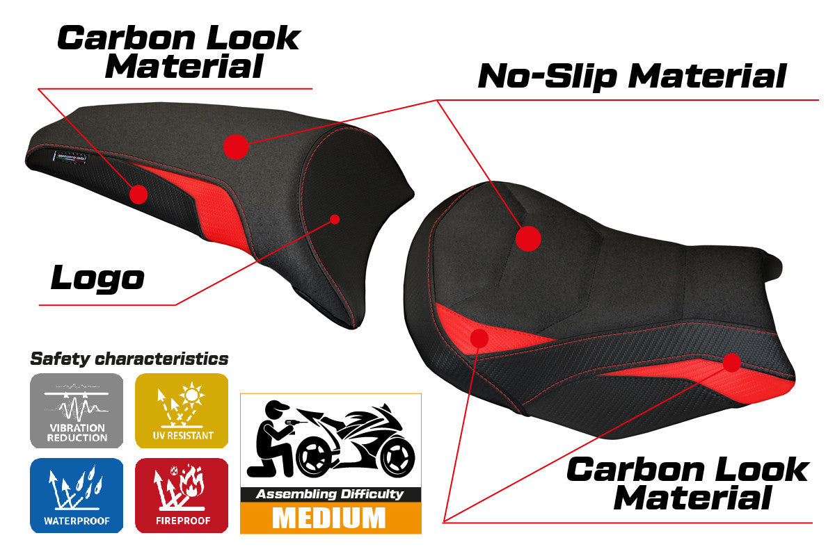 Yhteensopiva istuinpäällinen - Kawasaki Z 650 2017-2025 - Scopeti 1 Ultragrip -modifikaatio