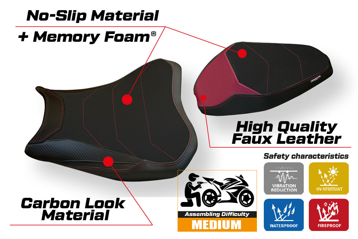 Yhteensopiva istuinpäällinen - Kawasaki Z 900 2017-2024 - mod Bran 3 Comfort System