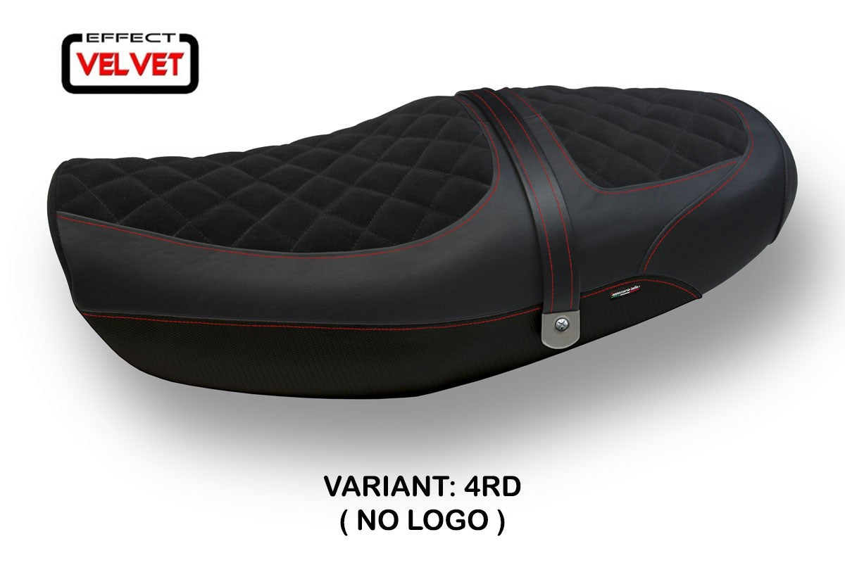 Yhteensopiva istuinpäällinen - Kawasaki Z 900 RS 2018-2025 - mod Natal Total Black Velvet