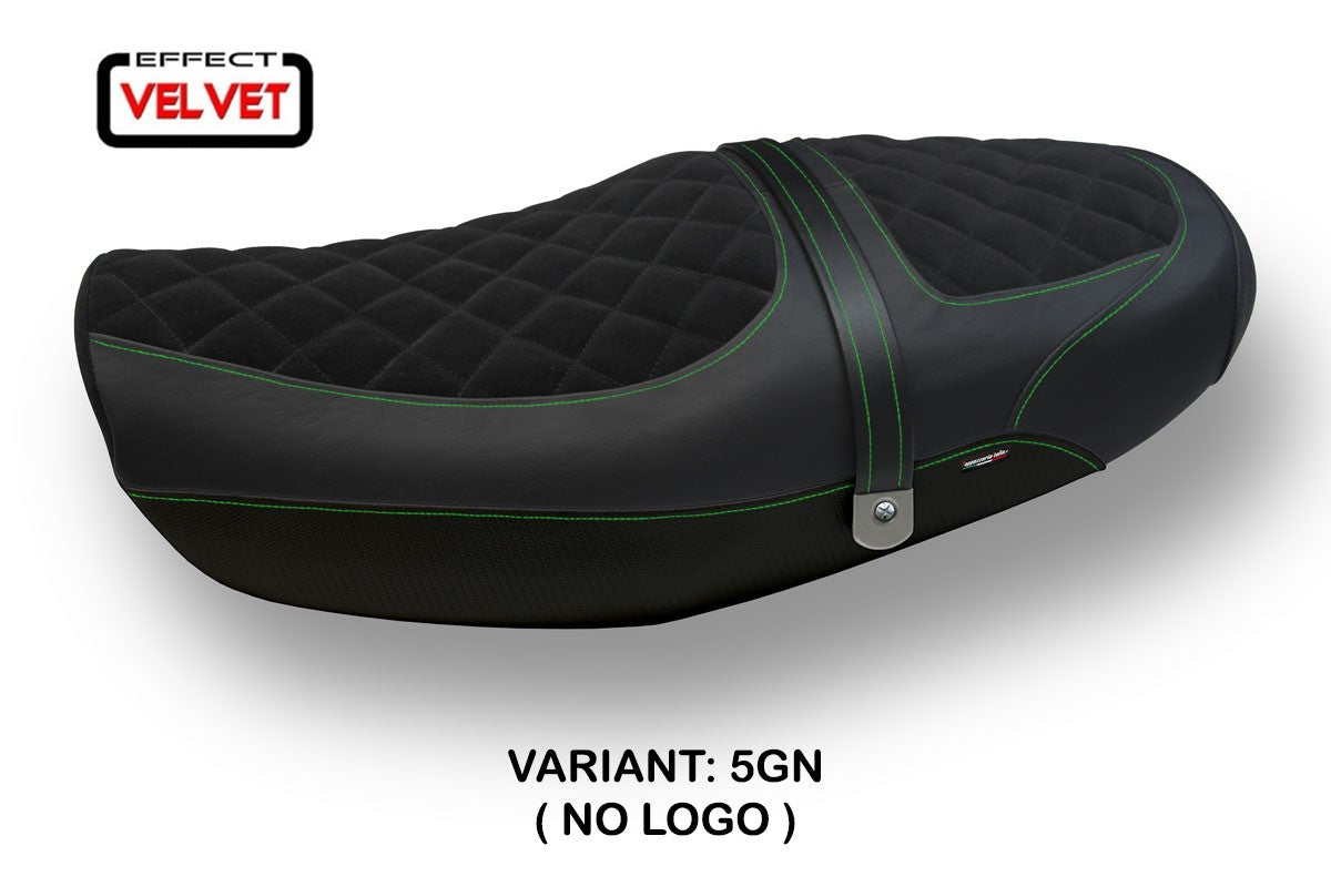 Yhteensopiva istuinpäällinen - Kawasaki Z 900 RS 2018-2025 - mod Natal Total Black Velvet