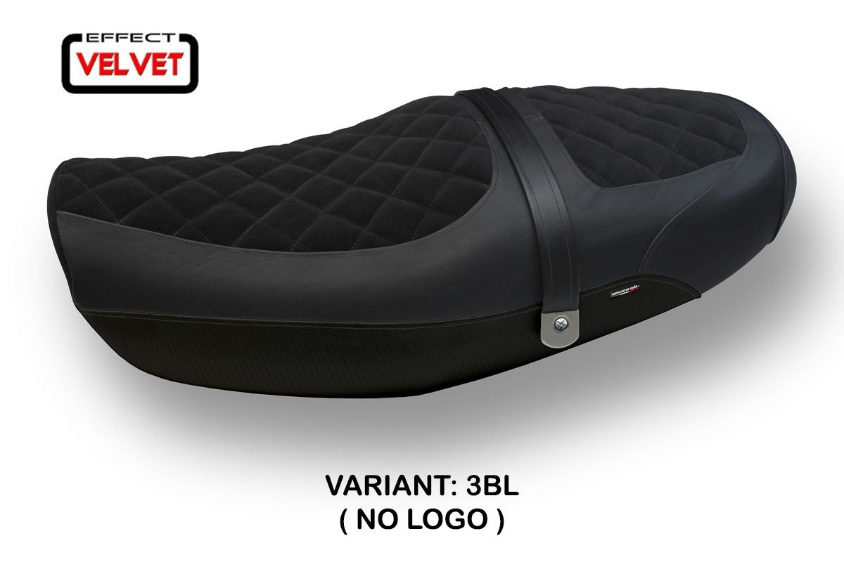 Yhteensopiva istuinpäällinen - Kawasaki Z 900 RS 2018-2025 - mod Natal Total Black Velvet