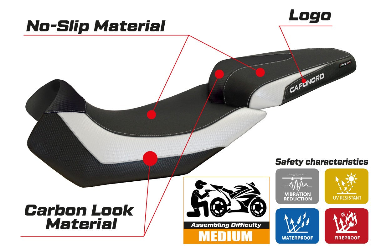 Istuinpäällinen yhteensopiva - Aprilia Caponord 1200 2013 - 2017 - mod Nuoro 2