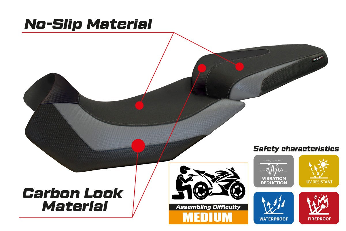 Istuinpäällinen yhteensopiva - Aprilia Caponord 1200 2013 - 2017 - mod Nuoro 2