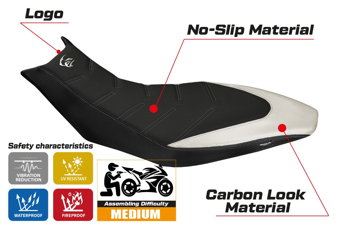 Istuinpäällinen yhteensopiva - Aprilia Dorsoduro 750 - 900 - 1200 2010-2020 - mod Trieste Ultragrip