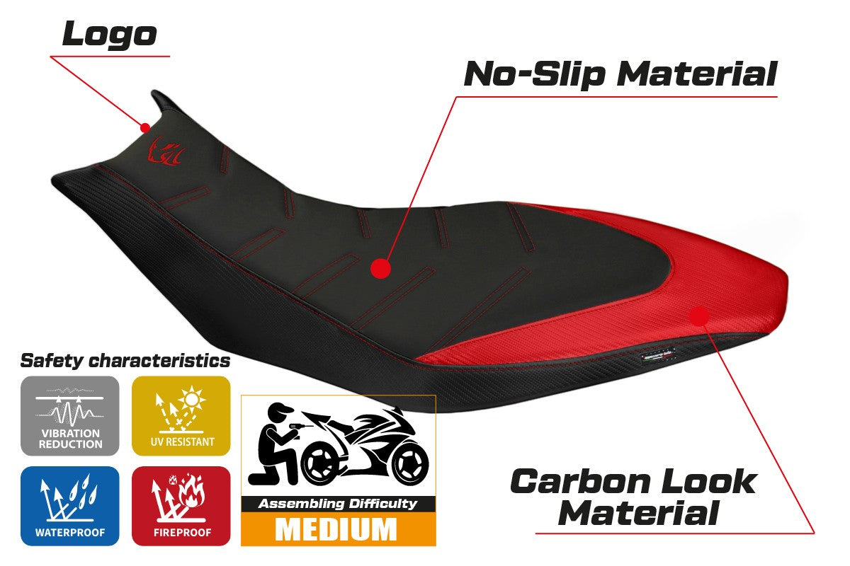 Istuinpäällinen yhteensopiva - Aprilia Dorsoduro 750 - 900 - 1200 2010-2020 - mod Trieste Ultragrip