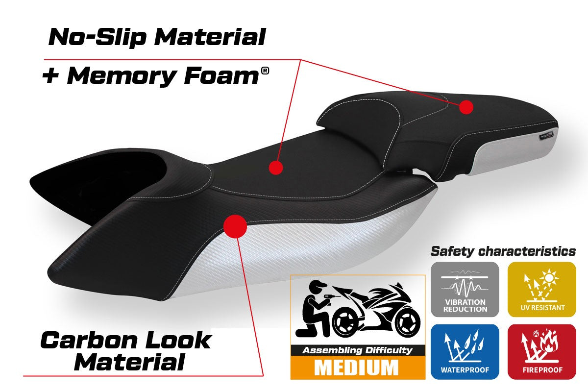 Yhteensopiva istuinpäällinen - Aprilia Mana 850 2007-2016 - mod Praya 1 Comfort System