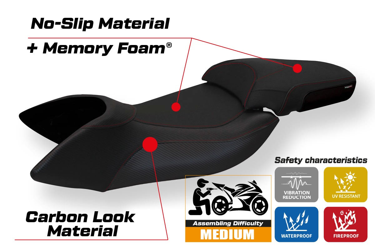 Yhteensopiva istuinpäällinen - Aprilia Mana 850 2007-2016 - mod Praya 1 Comfort System