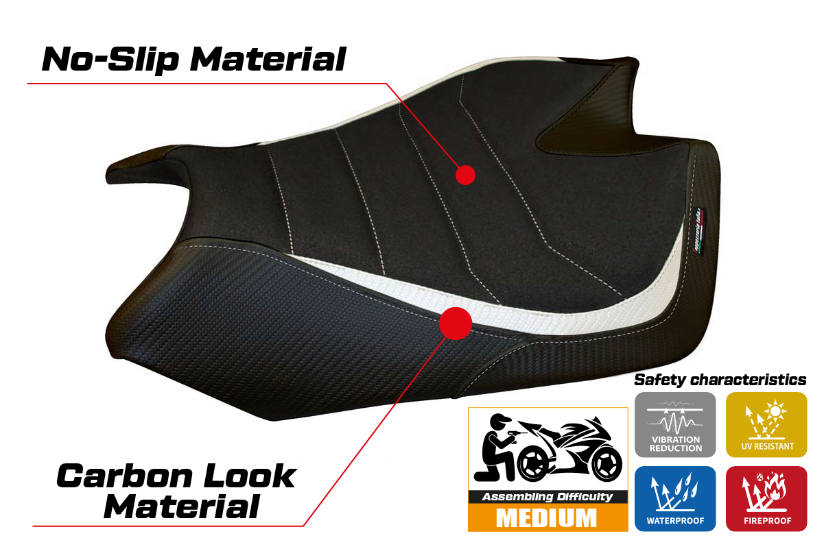 Yhteensopiva istuinpäällinen - Aprilia RSV4 2009-2020 - Barrie Ultragrip -modifikaatio