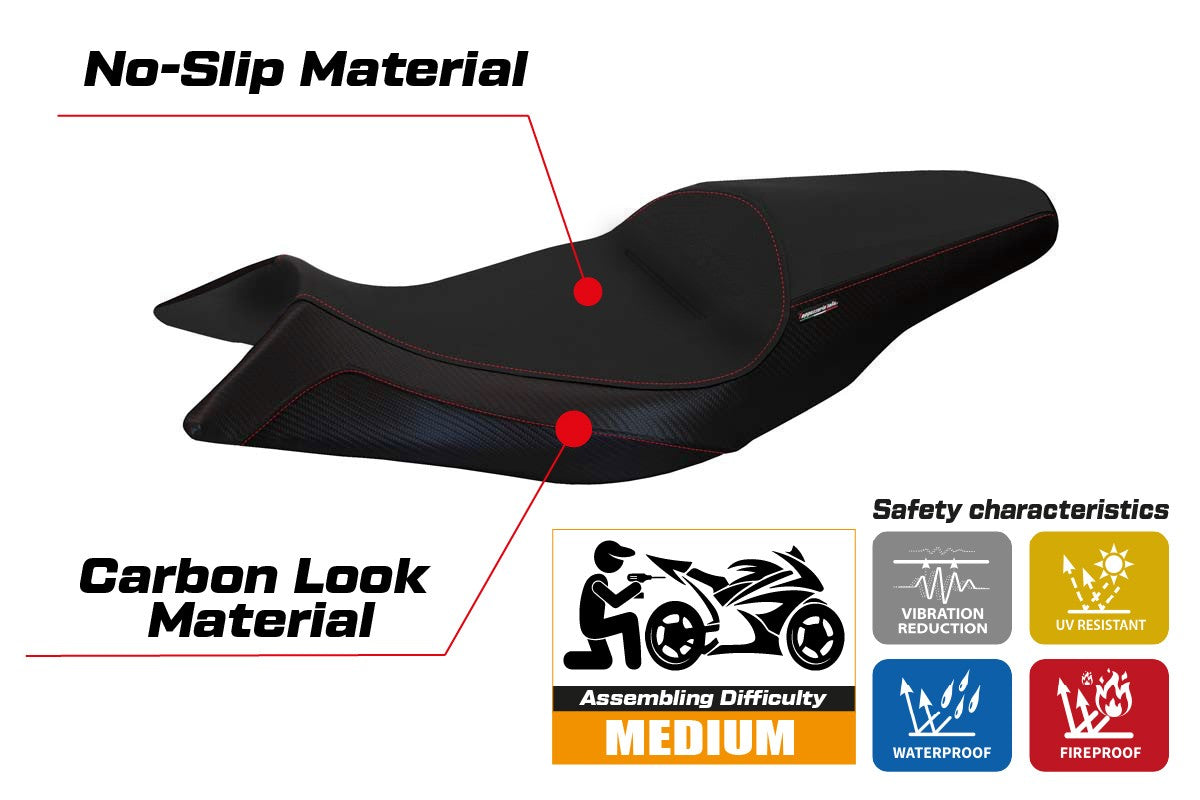 Yhteensopiva istuinpäällinen - Aprilia Shiver 2010-2020 - mod Asti 1