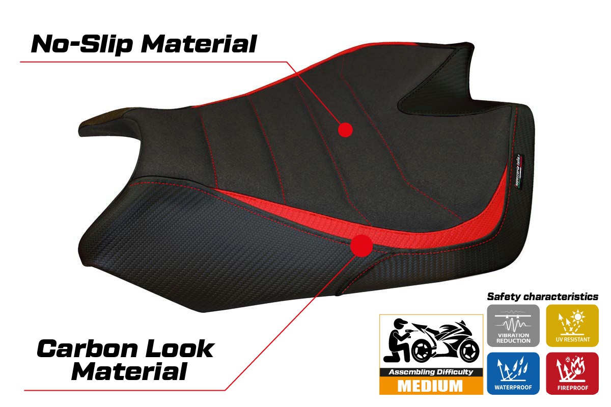 Yhteensopiva istuinpäällinen - Aprilia Tuono V4 2011-2020 - Tanami Ultragrip -modifikaatio