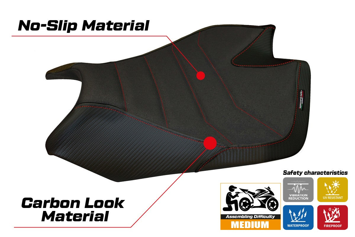 Yhteensopiva istuinpäällinen - Aprilia Tuono V4 2011-2020 - Tanami Ultragrip -modifikaatio